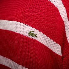 Load image into Gallery viewer, Lacoste red stripped knitted sweater (L)

