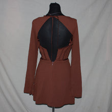 Load image into Gallery viewer, Brown corseted midi dress (XS/S)
