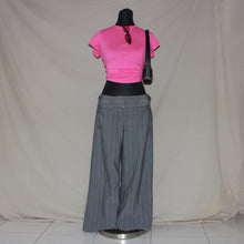 Load image into Gallery viewer, Gray stripped low waisted trousers (W29)

