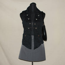 Load image into Gallery viewer, Button up black vest (XS/S)

