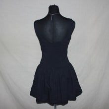 Load image into Gallery viewer, Black ruched bubble midi dress (S)
