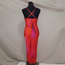 Load image into Gallery viewer, Red and pink satin midi dress (S)
