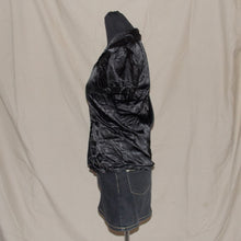 Load image into Gallery viewer, Black satin type button up (S)
