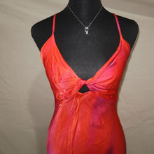 Load image into Gallery viewer, Red and pink satin midi dress (S)
