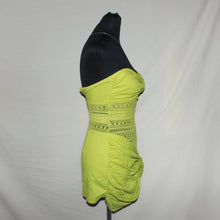 Load image into Gallery viewer, Ego Bendeau ruched crocheted tube midi dress (XS)
