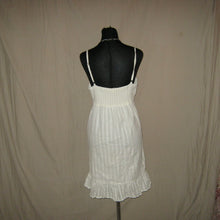Load image into Gallery viewer, Stripped mesh white midi dress (S)
