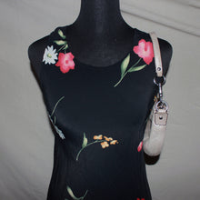 Load image into Gallery viewer, 90s inspired black floral maxi dress (S)
