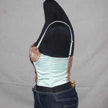 Load image into Gallery viewer, Turquoise lace corset (XS)
