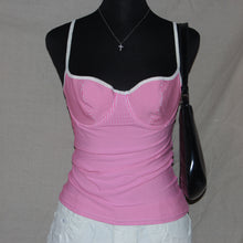 Load image into Gallery viewer, Pink stripped corset top (S/M)
