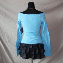 Load image into Gallery viewer, Dead stock Baby phat baby blue bedazzled off shoulder (L)
