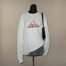 Load image into Gallery viewer, Adidas white knitted logo sweater (L)
