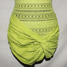 Load image into Gallery viewer, Ego Bendeau ruched crocheted tube midi dress (XS)
