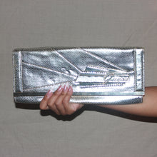 Load image into Gallery viewer, Vintage Silver Guess Clutch
