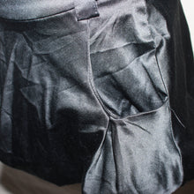 Load image into Gallery viewer, Black satin bubble mini skirt (S)
