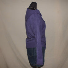 Load image into Gallery viewer, Purple asymmetrical velvet type long sleeves (M)
