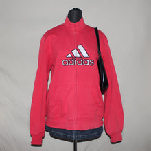 Load image into Gallery viewer, Adidas embroidered red zip jacket (M)
