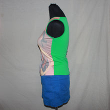 Load image into Gallery viewer, Graphic green mesh tank top (S)
