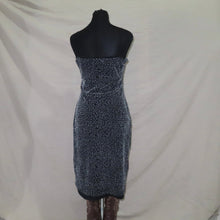 Load image into Gallery viewer, Leopard print glittered black midi dress (M)
