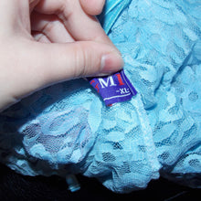 Load image into Gallery viewer, Baby blue laced puff nightie (S)
