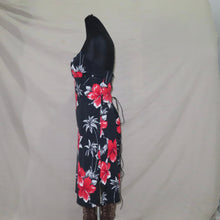 Load image into Gallery viewer, Bedazzled polka dot floral v-cut midi dress (S)
