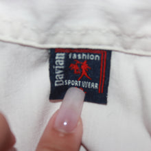 Load image into Gallery viewer, Davian pinkish white button snap top (S/M)
