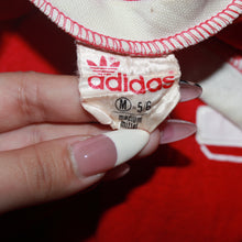 Load image into Gallery viewer, Adidas vintage red v-neck cotton jersey (M)
