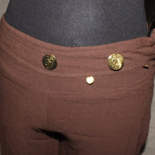 Load image into Gallery viewer, Brown mesh charmed wide leg pants (XS)
