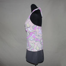 Load image into Gallery viewer, Boho patterned pink halter tankini (S)

