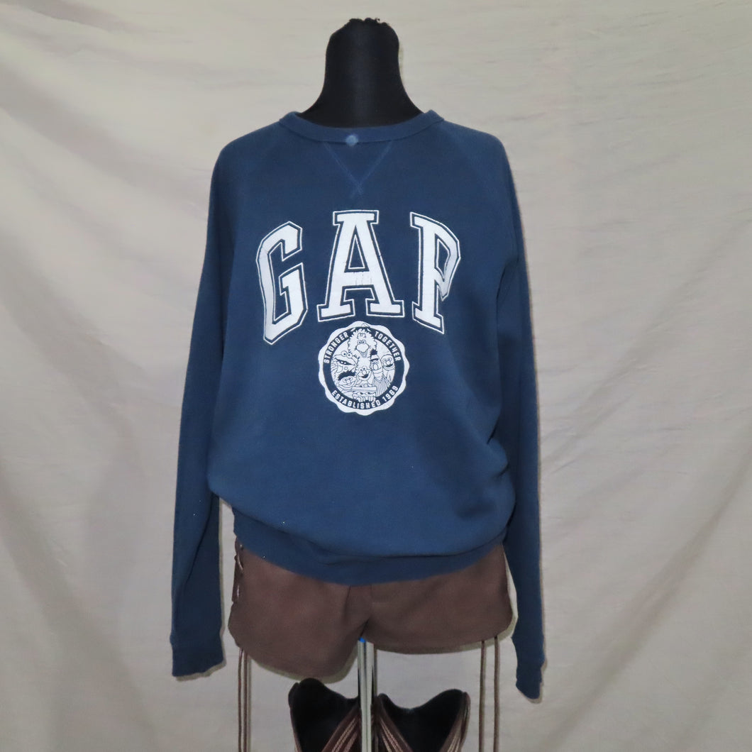 Gap graphic blue sweater (M)