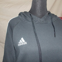 Load image into Gallery viewer, Adidas black stripped hoodie (XL)
