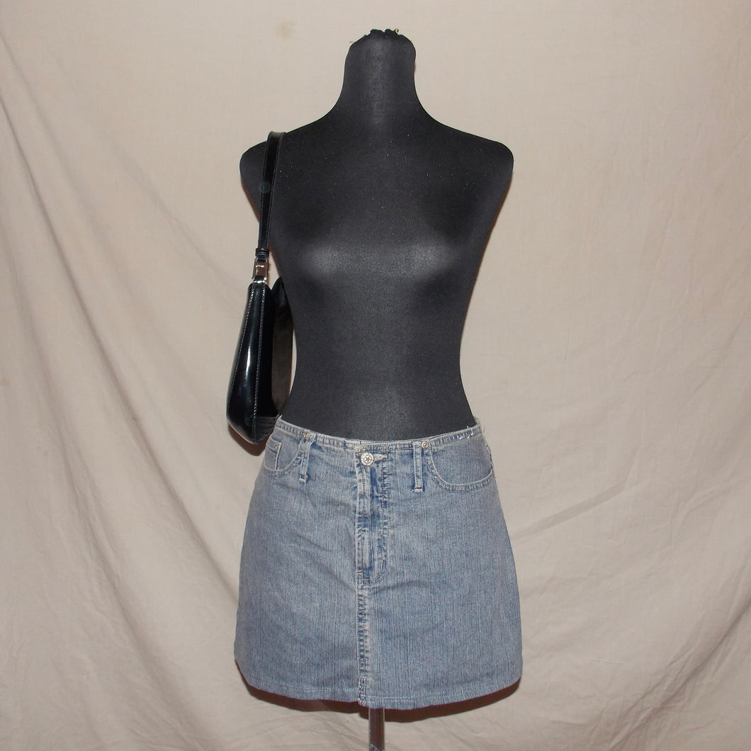 Faded Glory denim midi skirt (W28)