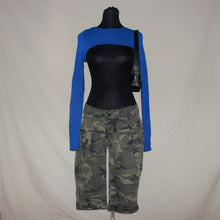 Load image into Gallery viewer, Blue bolero shrug long sleeves (S)
