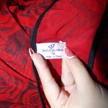 Load image into Gallery viewer, Roses patterned mesh laced lingerie (M)
