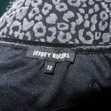 Load image into Gallery viewer, Leopard print glittered black midi dress (M)
