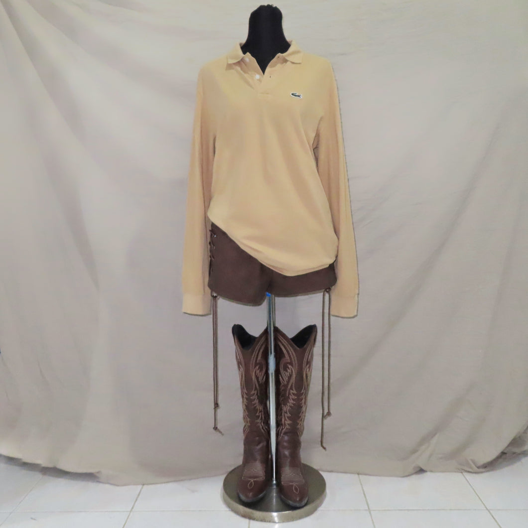 Lacoste bridge logo collared sweater (L)