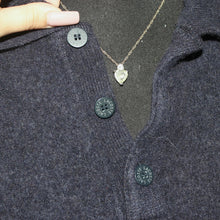 Load image into Gallery viewer, Lacoste dark button up wool sweater (S)
