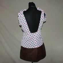 Load image into Gallery viewer, Pink and green polka dot wrap tank (M)
