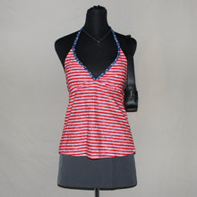 Load image into Gallery viewer, Mossimo red stripped tankini (M)
