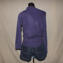 Load image into Gallery viewer, Purple asymmetrical velvet type long sleeves (M)
