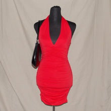 Load image into Gallery viewer, Babyboo red ruched fitted dress (XS)
