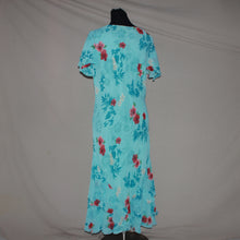 Load image into Gallery viewer, Teal floral maxi dress (L)
