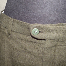 Load image into Gallery viewer, Vintage Burberry velvet green wide leg trousers (W33)
