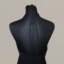 Load image into Gallery viewer, Black mesh halter midid dress (M)
