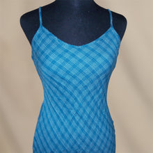 Load image into Gallery viewer, Ghanda blue gingham long dress (XS)
