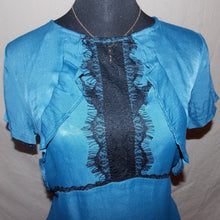 Load image into Gallery viewer, Morgan De Toi blue laced top (S)
