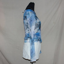 Load image into Gallery viewer, River Island mesh blue long sleeves

