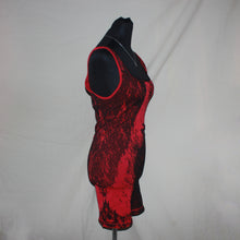 Load image into Gallery viewer, Portrait print red mini bodycon dress (S)
