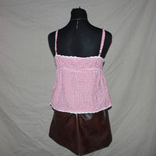 Load image into Gallery viewer, Gingham red patterned tank top (S/M)
