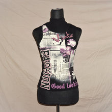 Load image into Gallery viewer, Graphic y2k black sleeveless top (s)
