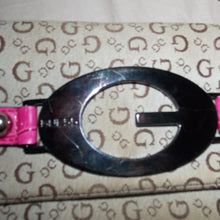 Load image into Gallery viewer, Vintage Guess pink monogram long chained strap bag
